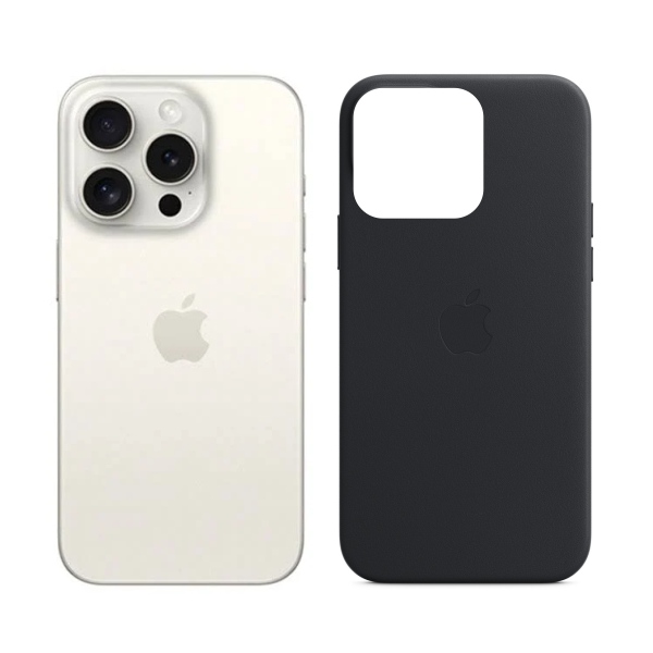 Apple iPhone 15 Pro Max 256GB Blanco Nuevo E SIM Liberado de fabrica mas funda.