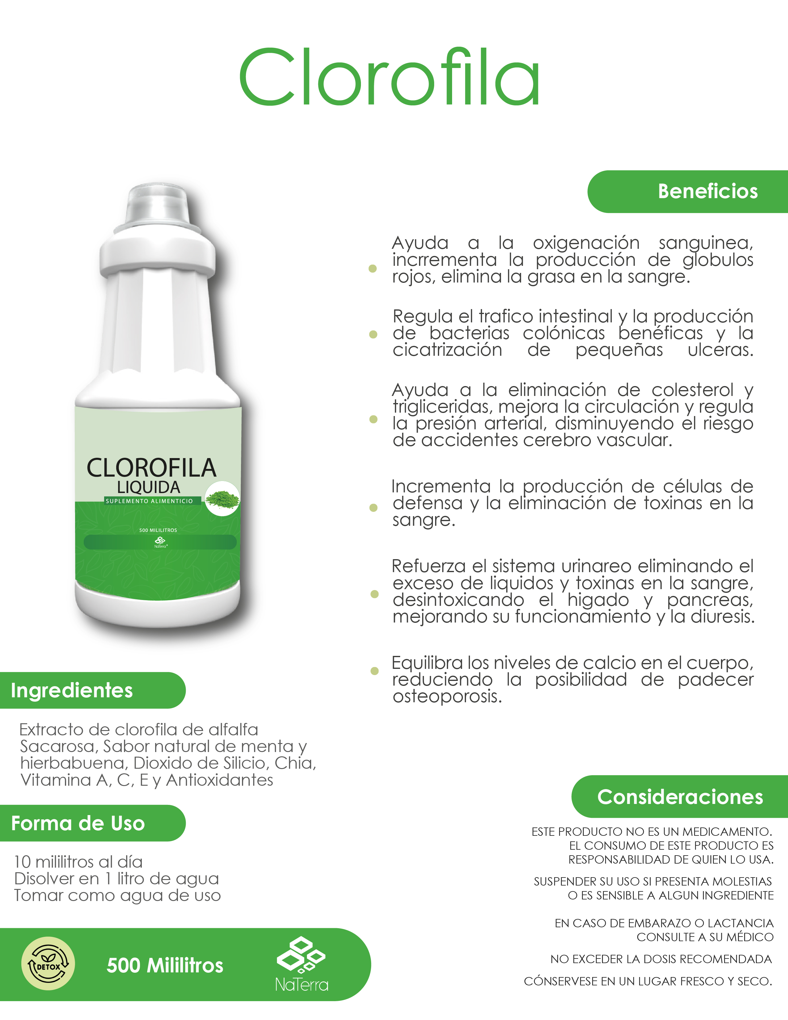 Clorofila Líquida 500ml