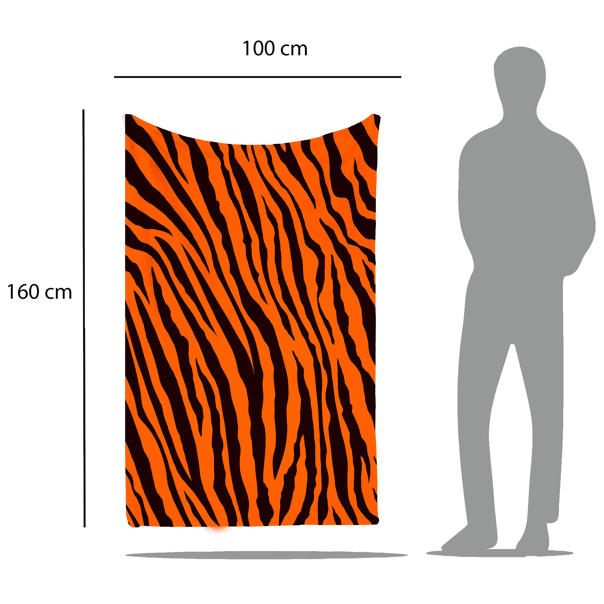 Cobija Manta Frazada De Diseño De Animal Print De Tigre Ligera Y Suave De Alta Calidad.