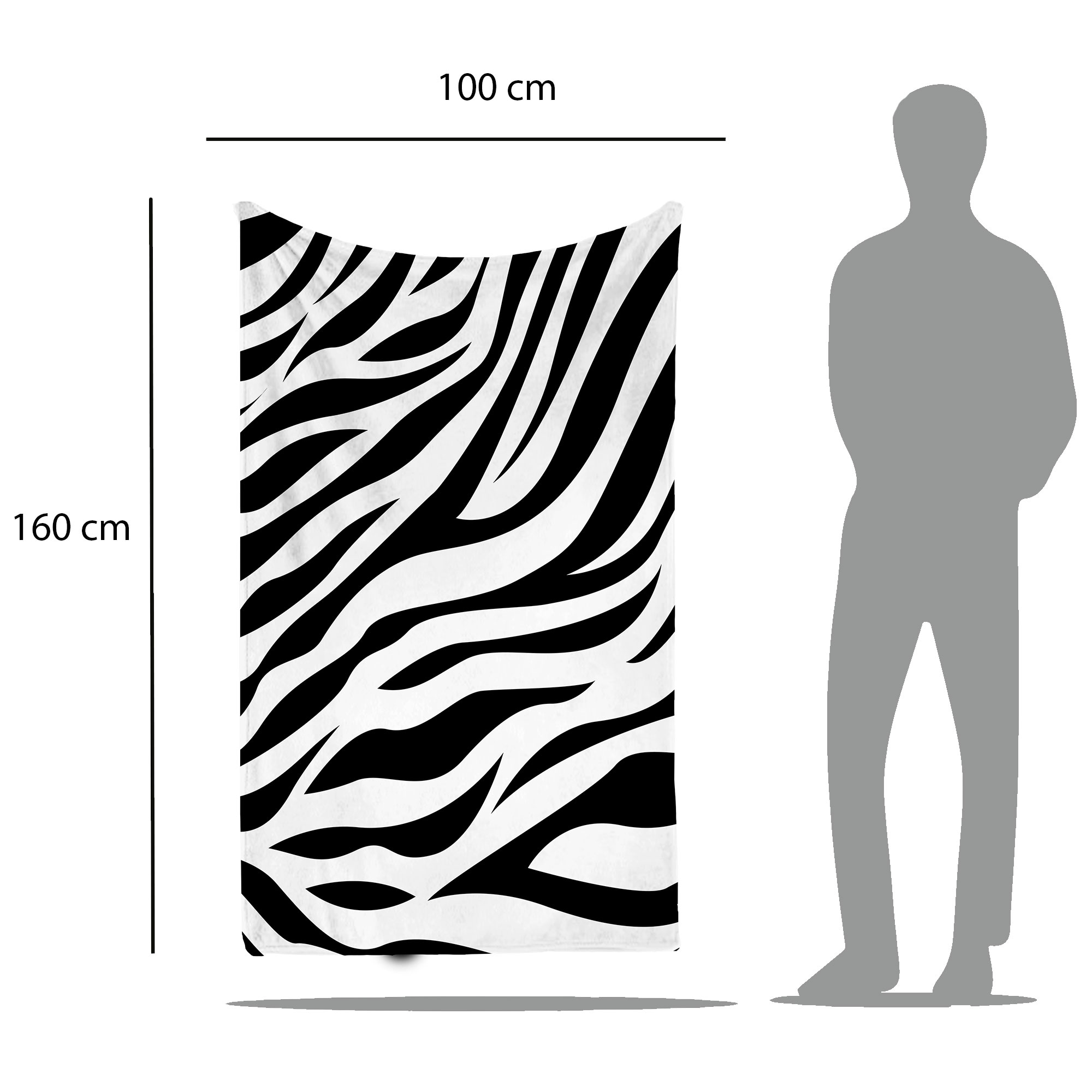 Cobija Manta Frazada De Diseño De Animal Print De Zebra Ligera Y Suave Alta Calidad.