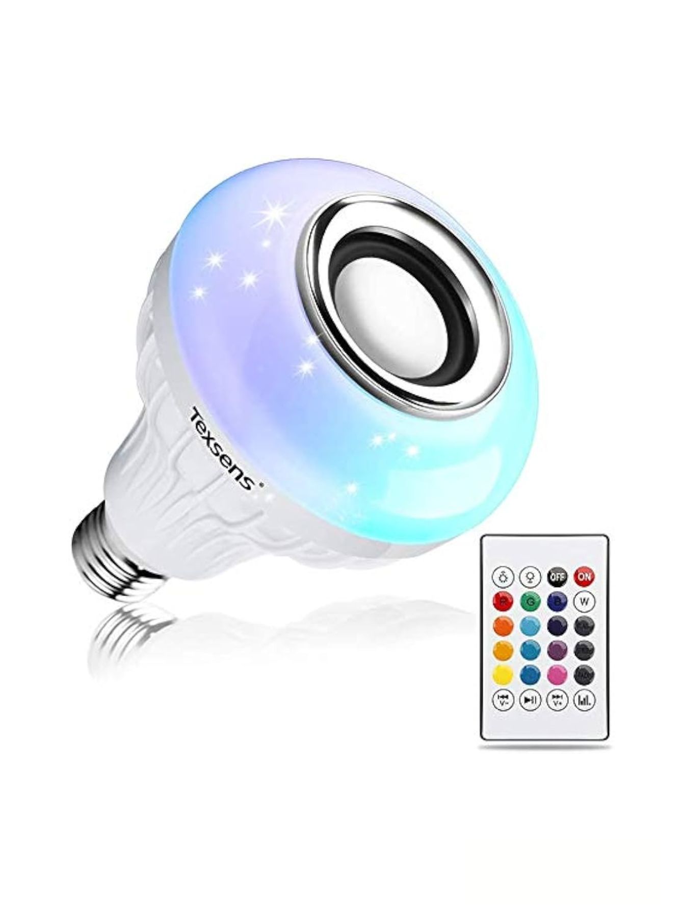 Foco Led Rgb Con Bocina Bluetooth Y Control Remoto