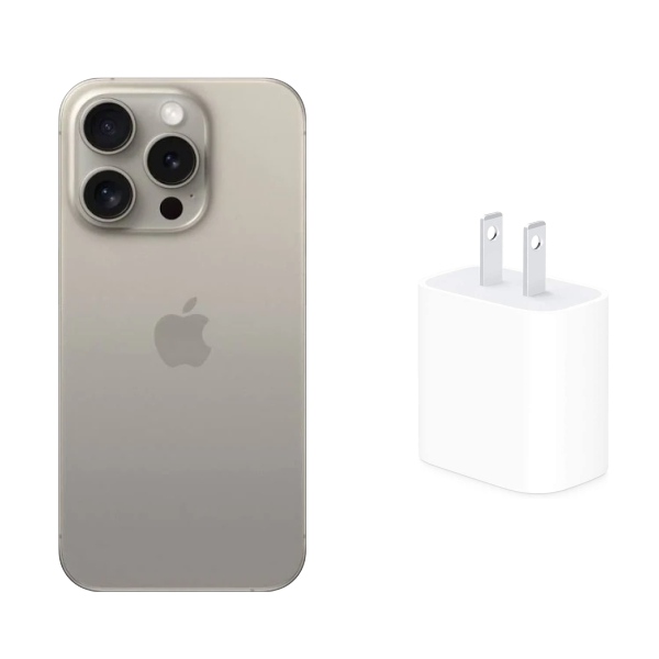Nuevo Apple iPhone 15 Pro Max Recondicionado E SIM COLOR NATURAL TITANIUM 256GB Y 8GB RAM, de regalo incluye cubo de carga rápida.