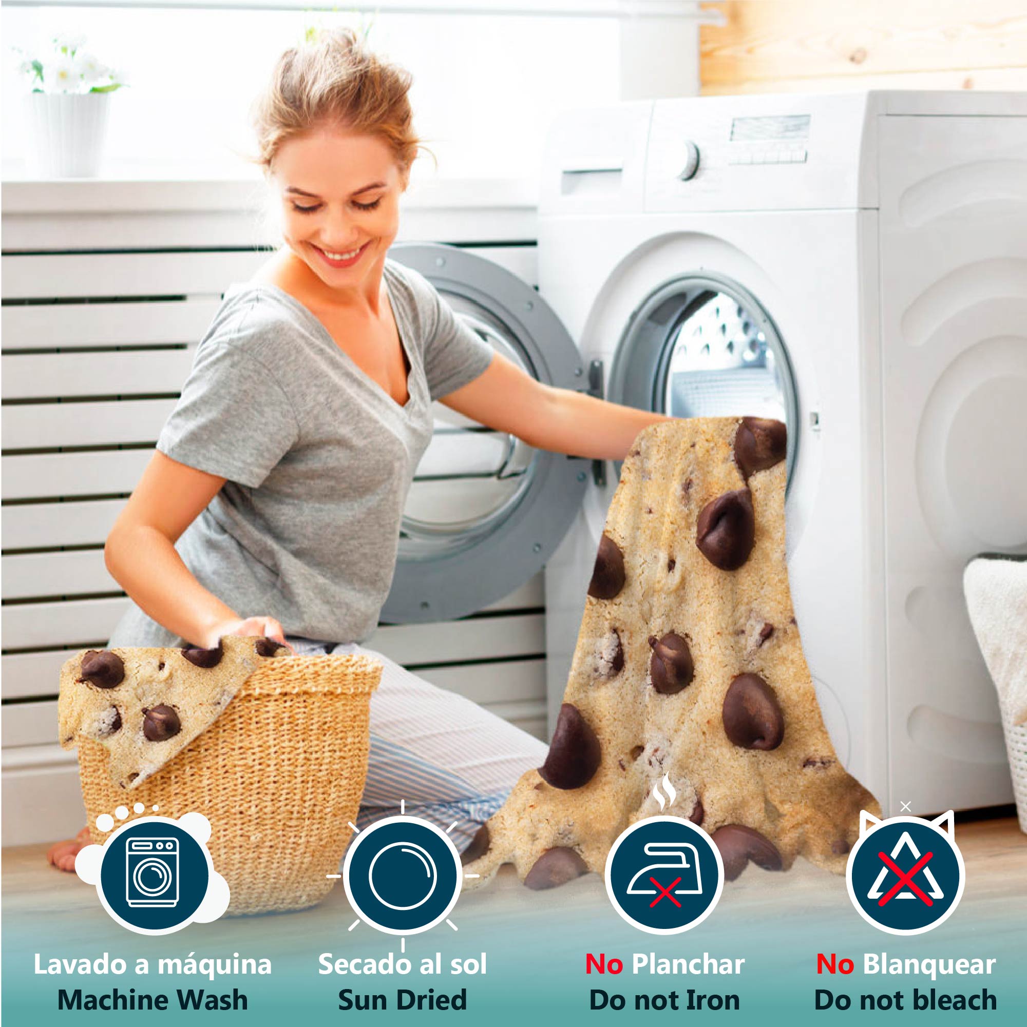 Cobija Manta Frazada De Diseño De  Galleta Suave Y Ligera Alta Calidad.