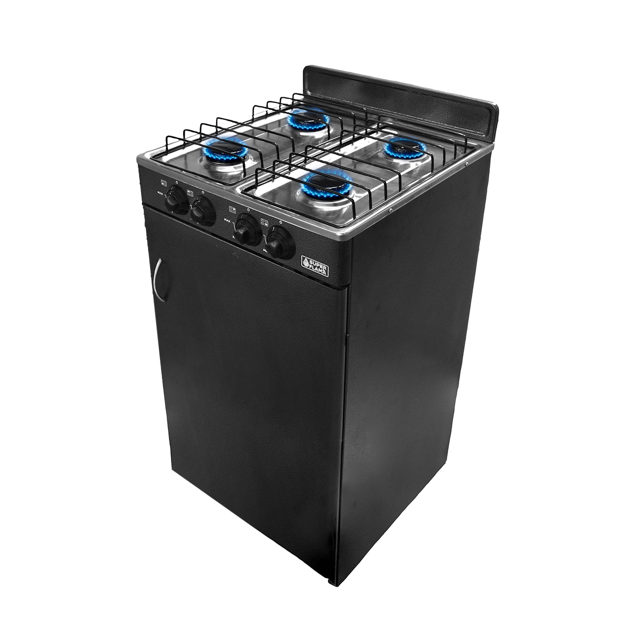 Estufa de Gabinete Super Flama GABY-CA-N 4 Quemadores Negro ALBY.