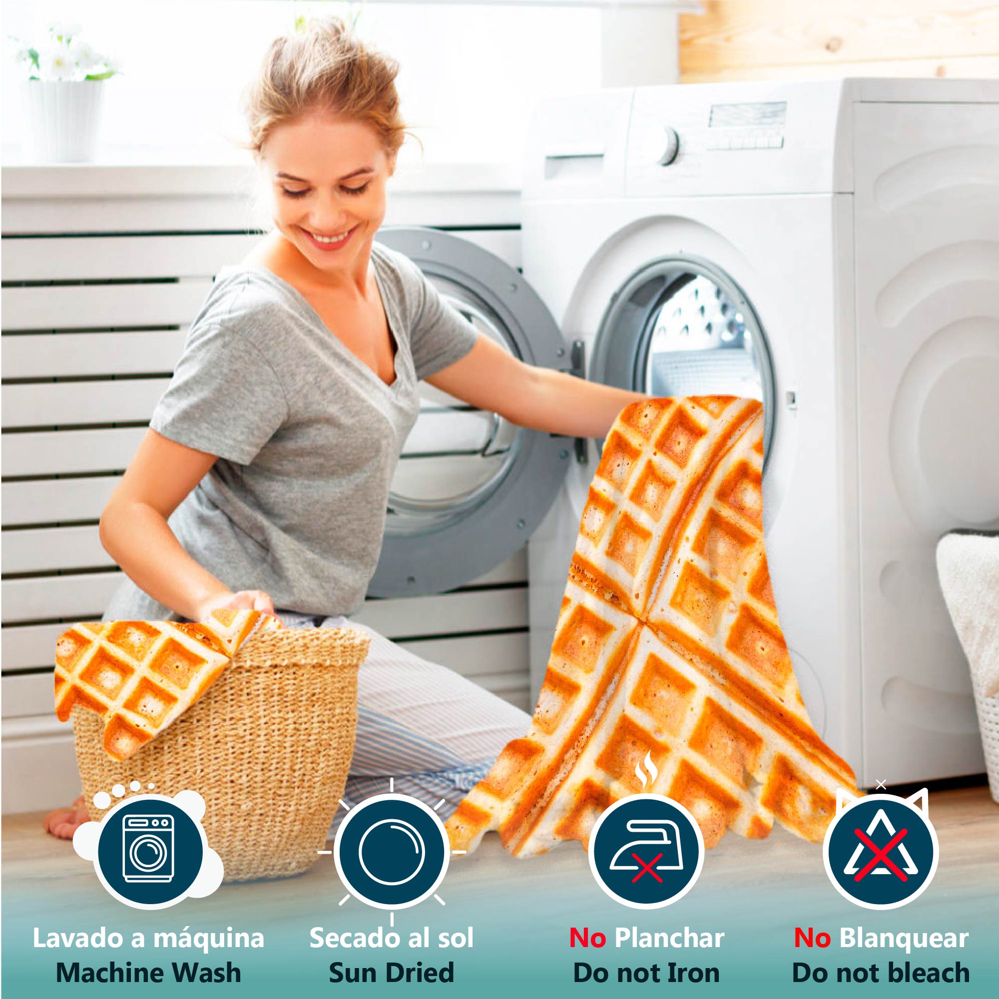 Cobija Manta Frazada De Diseño De Waffle Suave Y Ligera Alta Calidad.