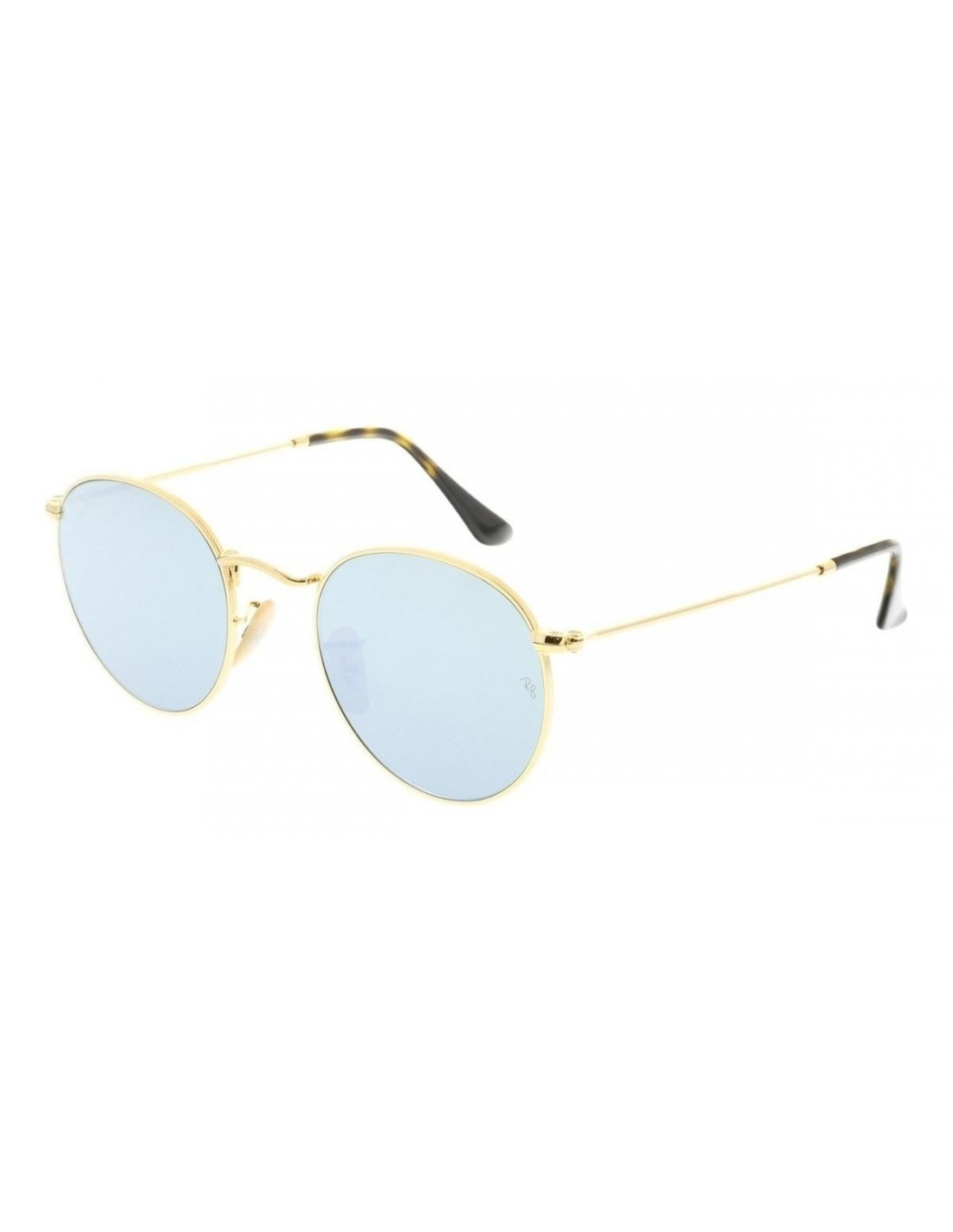 Lentes de sol Ray Ban Rb3447n 001/30 Round Metal Flat Lenses Plata Dorado