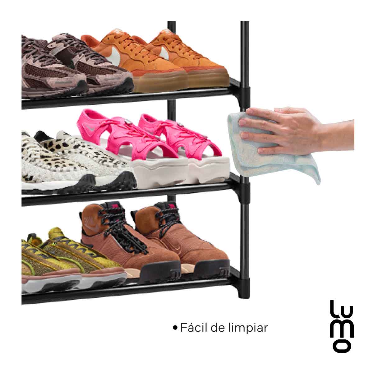 Zapatera 10 Niveles Rack Multifuncional Closet Organizador.