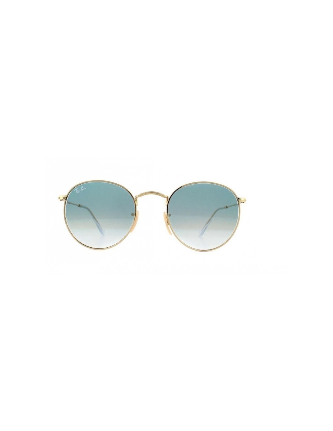 Lentes de sol Ray Ban Rb3447n 001/30 Round Metal Flat Lenses Plata Dorado