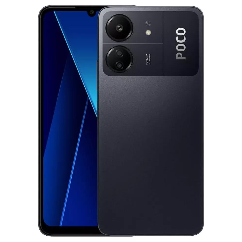 Celular Xiaomi Poco C65 256gb 8gb con Audífonos TECNO y Smartband 1More Negro.