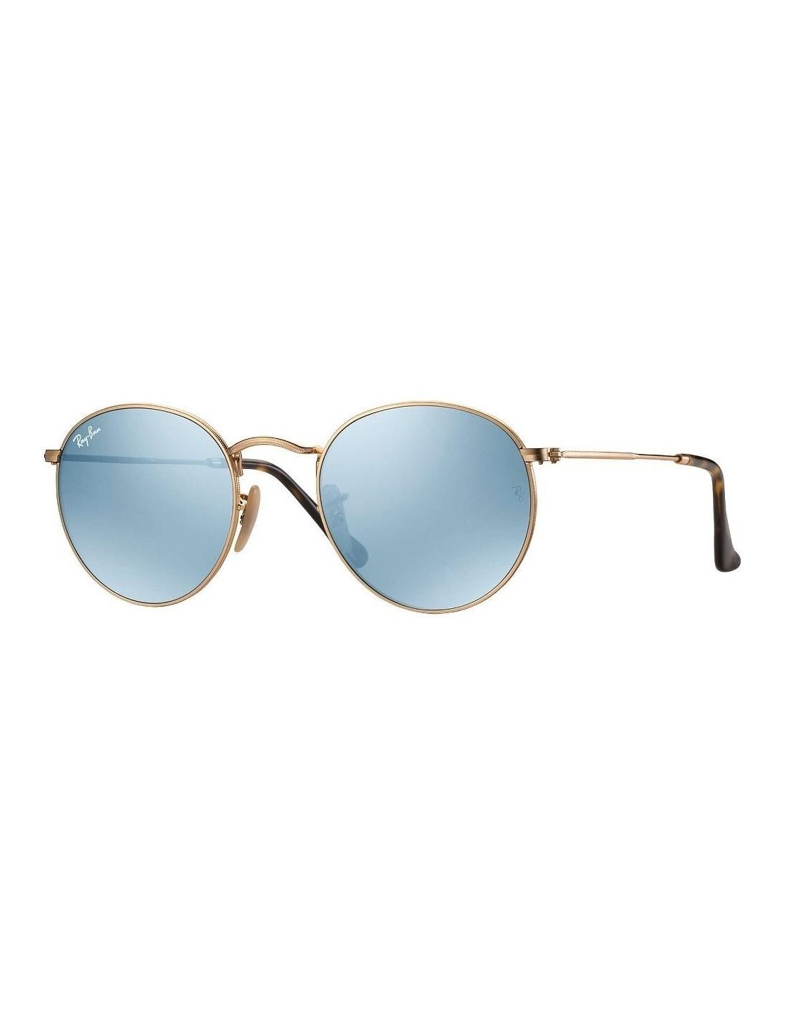 Lentes de sol Ray Ban Rb3447n 001/30 Round Metal Flat Lenses Plata Dorado