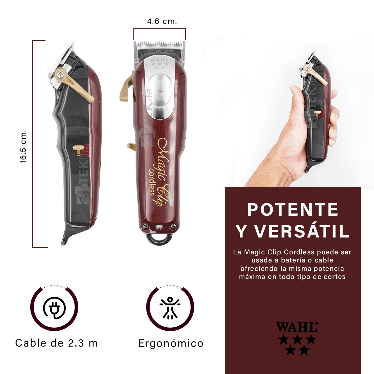 Cortadora De Cabello Magic Clip Inalámbrica Profesional
