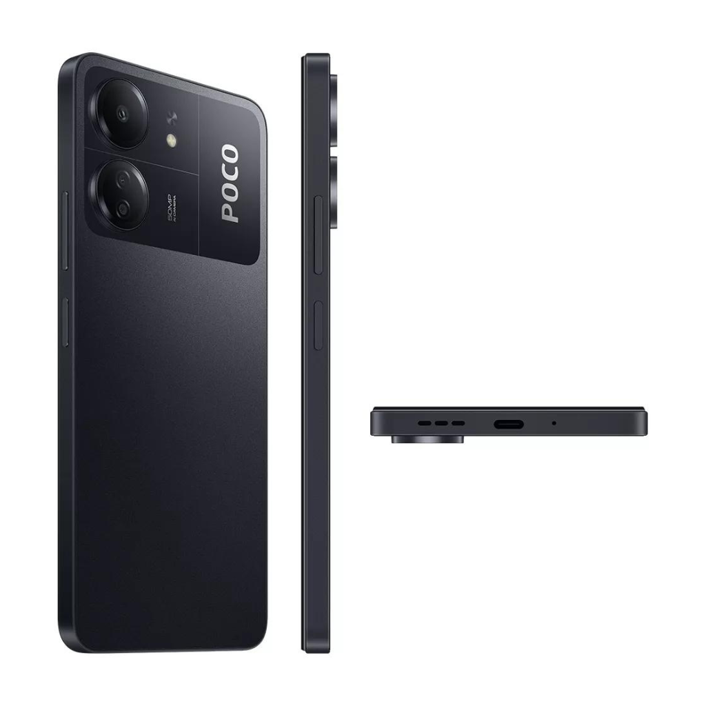 Celular Xiaomi Poco C65 256gb 8gb con Audífonos TECNO y Smartband 1More Negro.