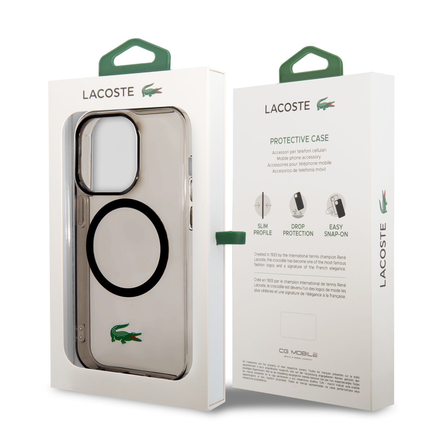 Funda Lacoste de TPU Logo Impreso para iPhone 15 Pro Max 