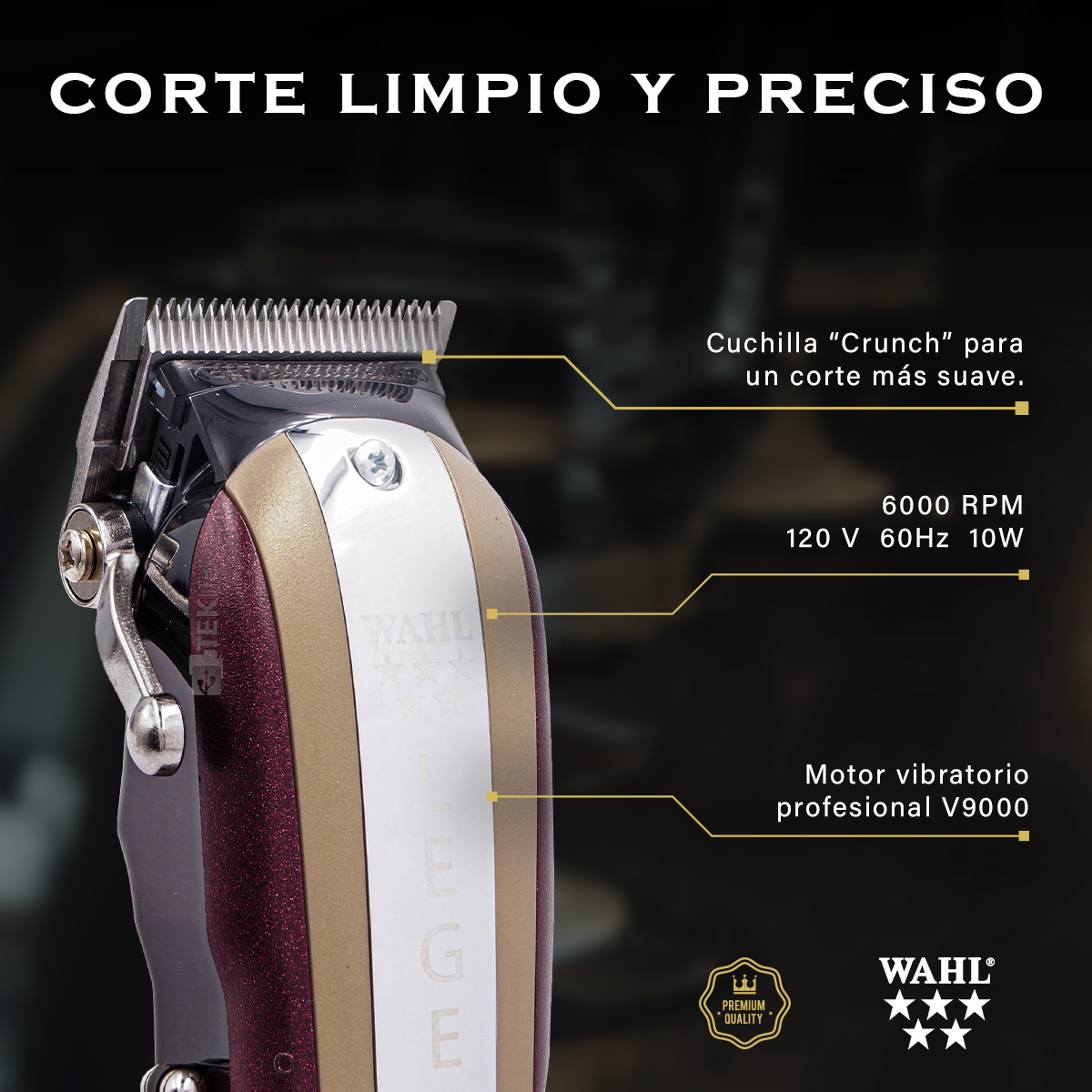 Maquina Wahl Cortadora Profesional Legend Cordless