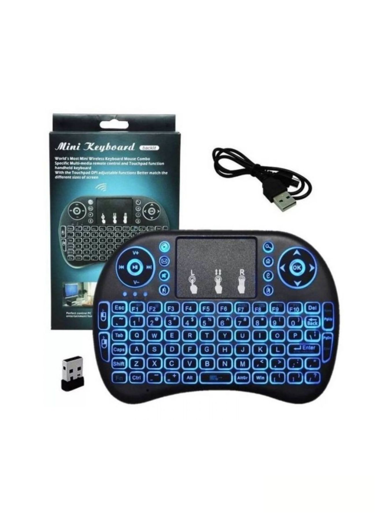 Control Remoto Mini Teclado Inalambrico Para Smart Tv Teclado