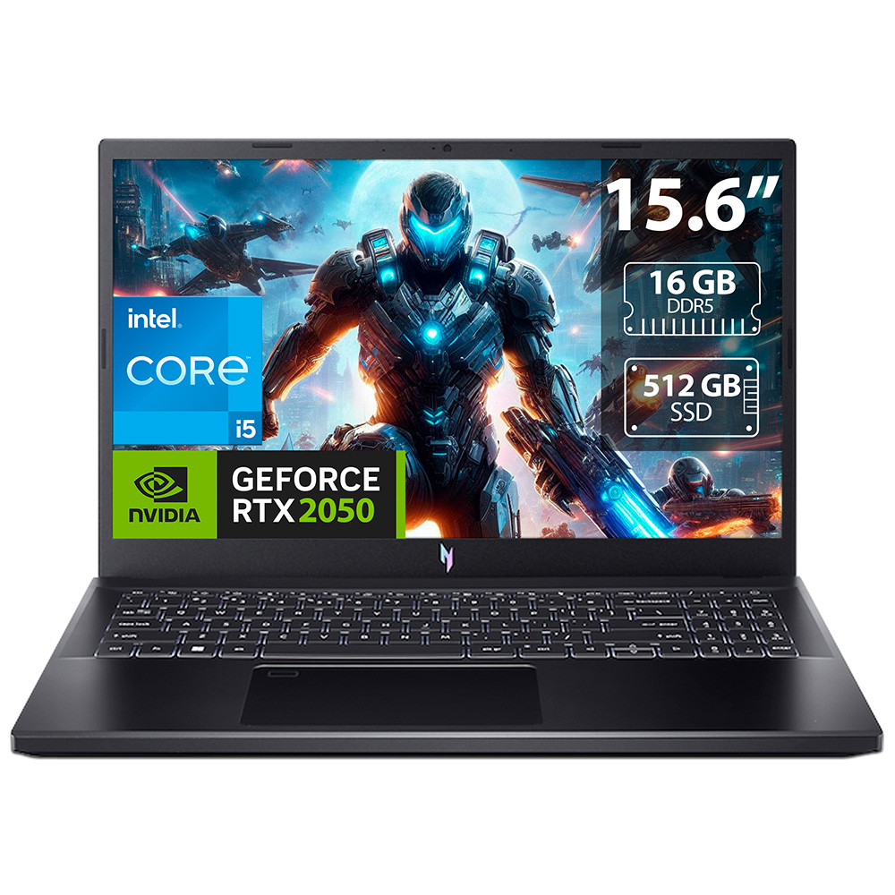 Laptop Gamer Acer Nitro V Intel Core i5 13420H RAM 16GB SSD 512GB GeForce RTX 2050 W11H Teclado en Inglés
