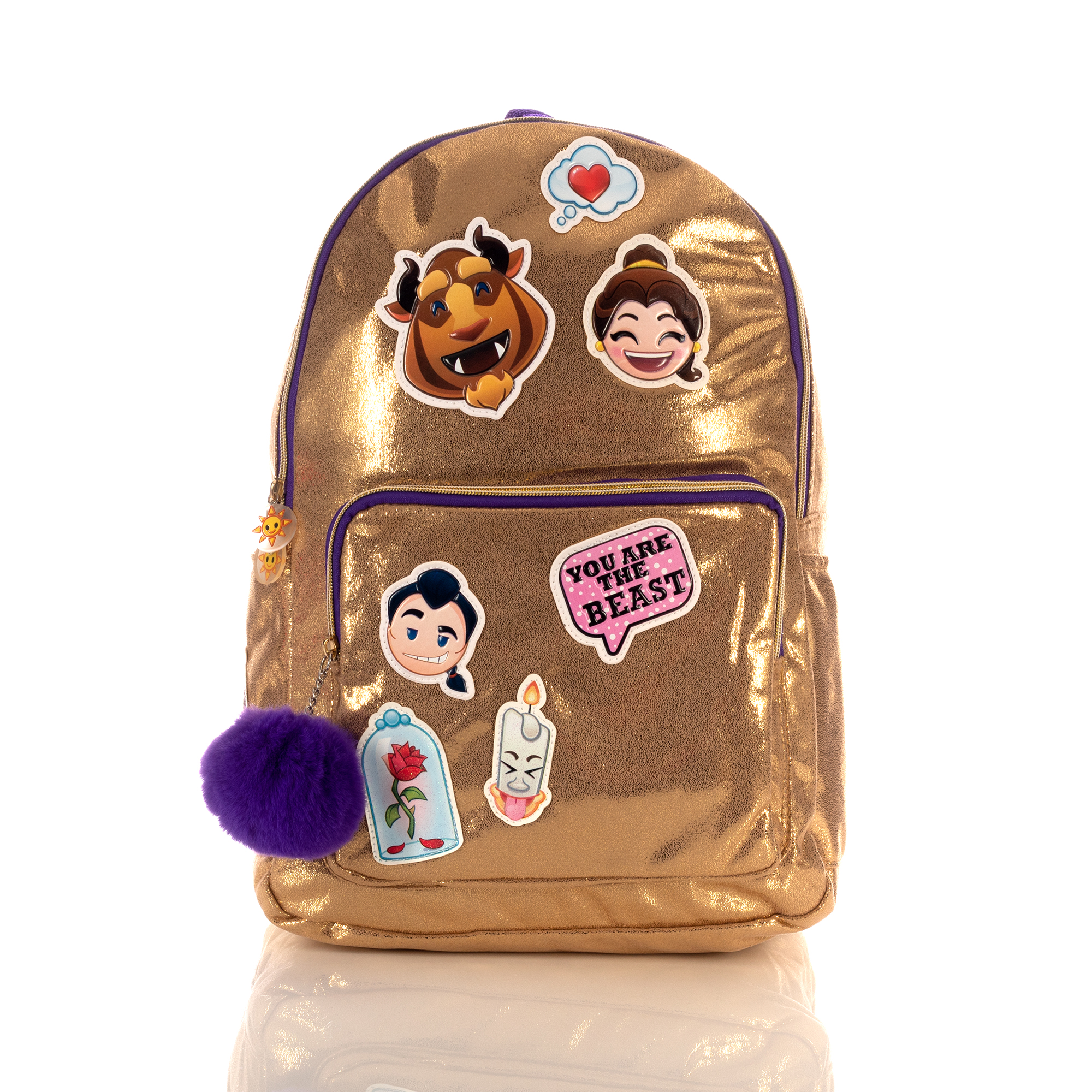 Mochila Disney emoji La bella y la bestia.