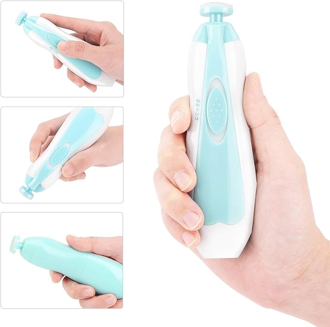 AXIDUN-Lima de uñas para bebé, Cortaúñas para bebé, Pulidora de uñas para bebé, Cortaúñas Versátiles，Lima de uñas para el cuidado del bebé(Verde)