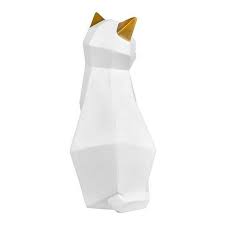 Gato Siamés Geométrico Blanco