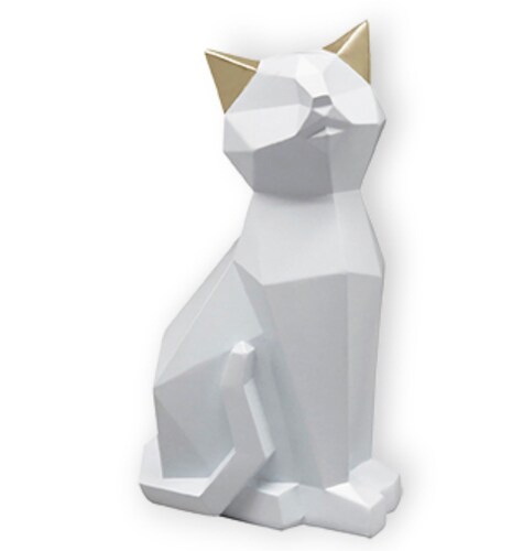 Gato Siamés Geométrico Blanco