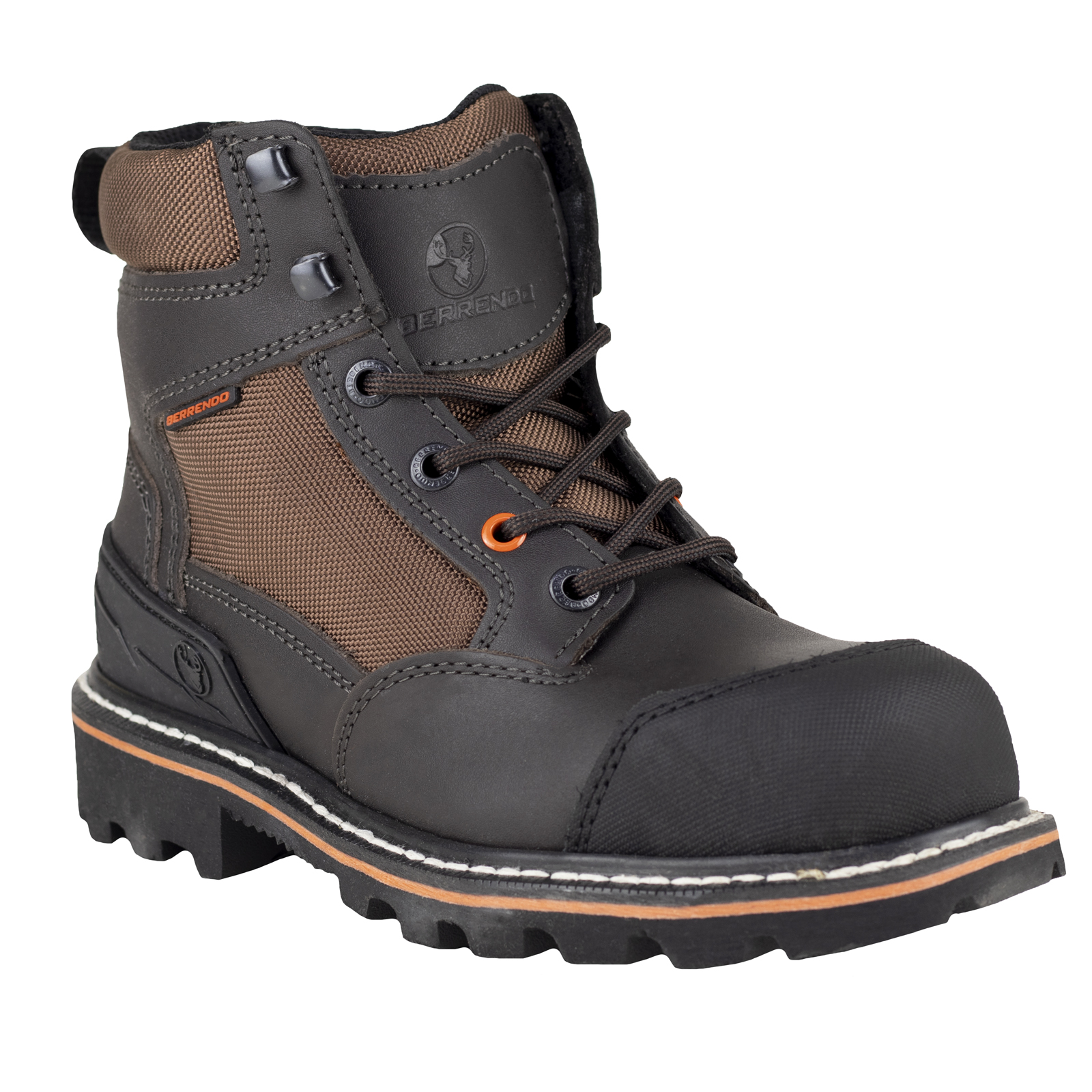 Bota Dieléctrica Industrial Casquillo Berrendo 180 Café Para Hombre.