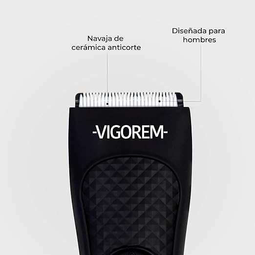 A VIGOREM Light Rasuradora para hombre corporal y zonas íntimas,Impermeable grado IPX-6,cuchillas de cerámica anticorte diseño compacto ideal para viajar y llevar a todos lados