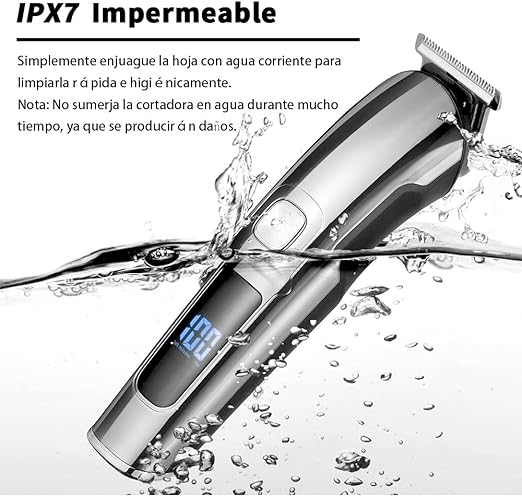 A VOICEPTT Afeitadora Electrica y Barbero Eléctrico, 16 en 1 kit de rasurado para hombre, Máquina para Cortar Cabello de Barba/Nariz/Pelo/Cara/Cuerpo, USB Carga Rápida