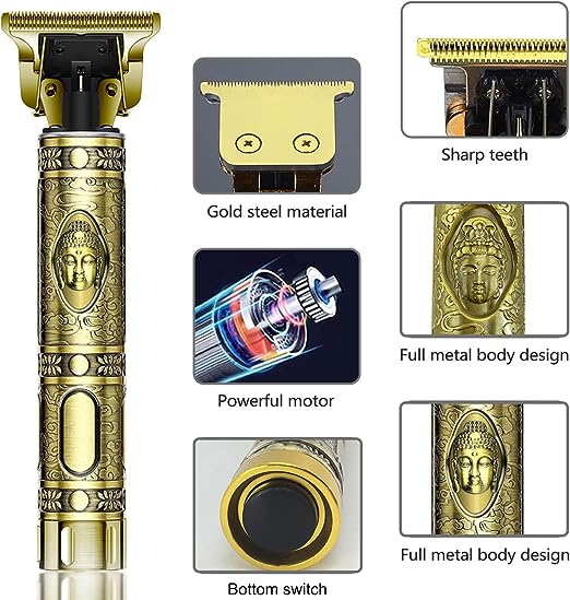 A Maquina Para Cortar Cabello, Salandens Cortapelos De Precisión Recargable, Rasuradoras Para Hombre Con 4 Peines Guíacarga Usb