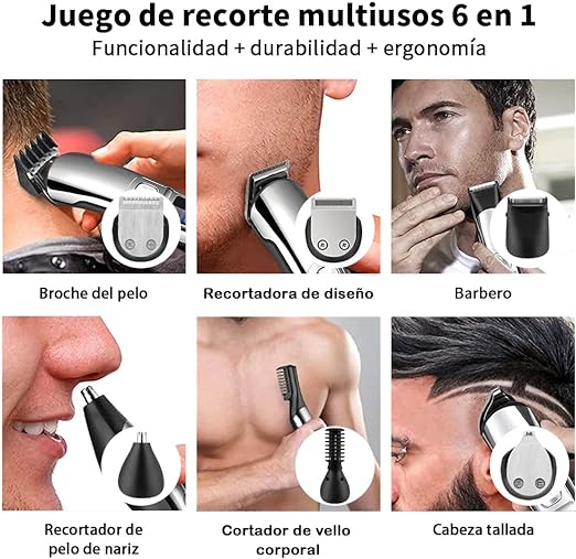 A VOICEPTT Afeitadora Electrica y Barbero Eléctrico, 16 en kit