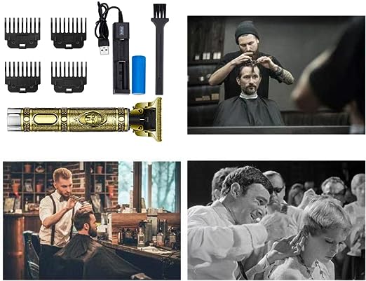 A Maquina Para Cortar Cabello, Salandens Cortapelos De Precisión Recargable, Rasuradoras Para Hombre Con 4 Peines Guíacarga Usb