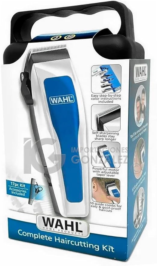 A Maquina Wahl Para Cortar Cabello Y Barba Kit Completo 17 Piezas