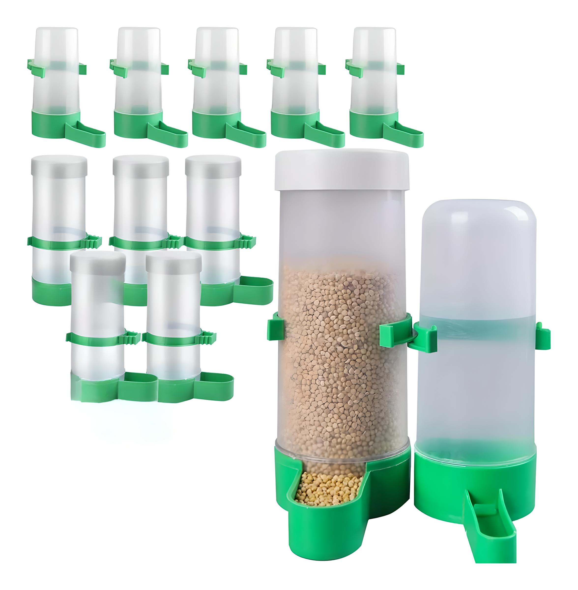 Bebederos Separadores Para Pájaros Dispensador Agua 10pzs