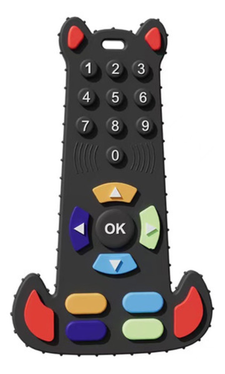 "3pcs Mordedor De Silicona Para Bebé Forma De Control Remoto "