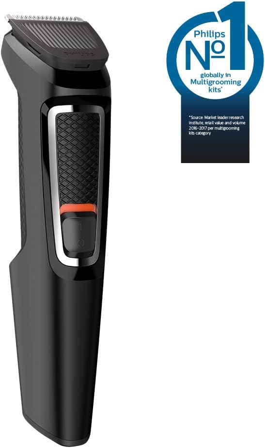 A Philips Multigroom Series 3000, Recortador todo en uno, 11 longitudes, MG3730/15, para cara, cabello y nariz