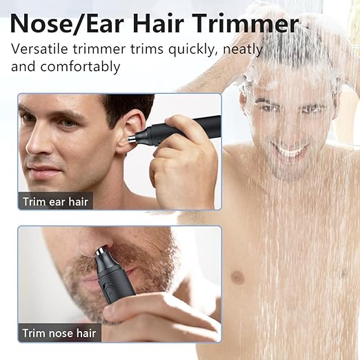 A Sendowtek Recortadora de Nariz Eléctrico, Depiladora de Nariz Hombre, Cortador de Vello Naríz Recargable, Maquina Vello Nariz, Electric Nose Trimmer con Cabezal de Repuesto, Indoloro, Impermeable