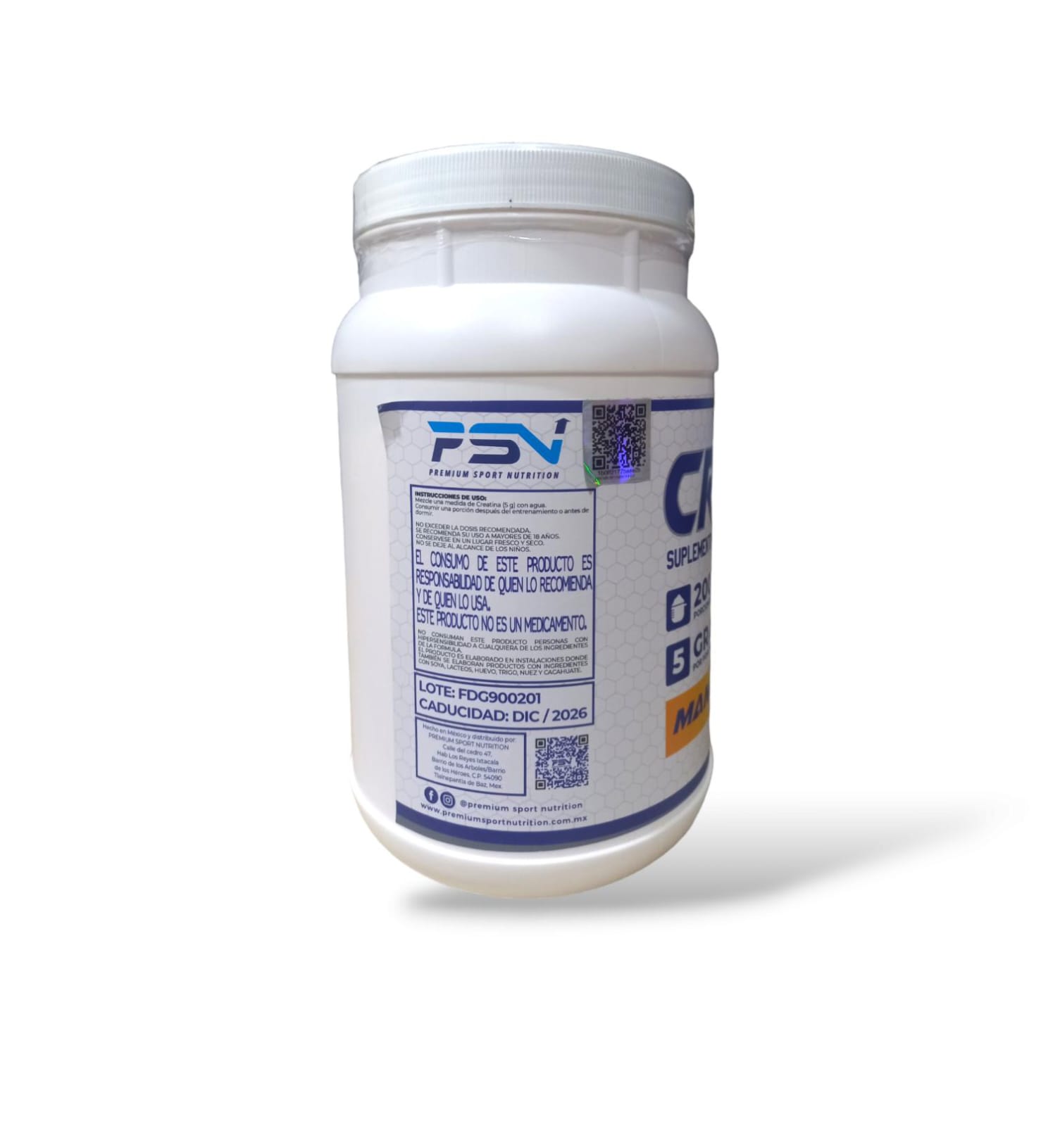 Creatina Hidrolizada PSN 1 kg (200 serv) Mango 