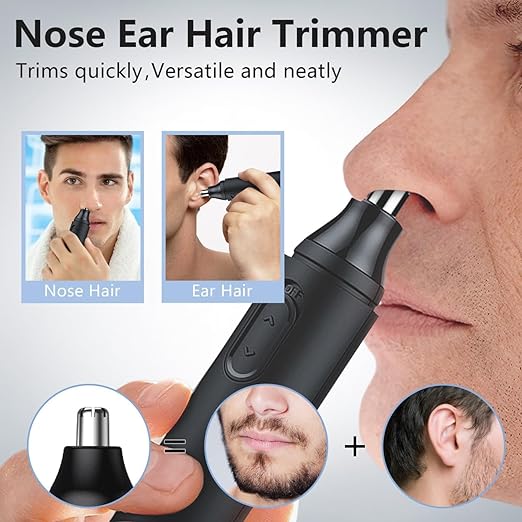 A Sendowtek Recortadora de Nariz Eléctrico, Depiladora de Nariz Hombre, Cortador de Vello Naríz Recargable, Maquina Vello Nariz, Electric Nose Trimmer con Cabezal de Repuesto, Indoloro, Impermeable