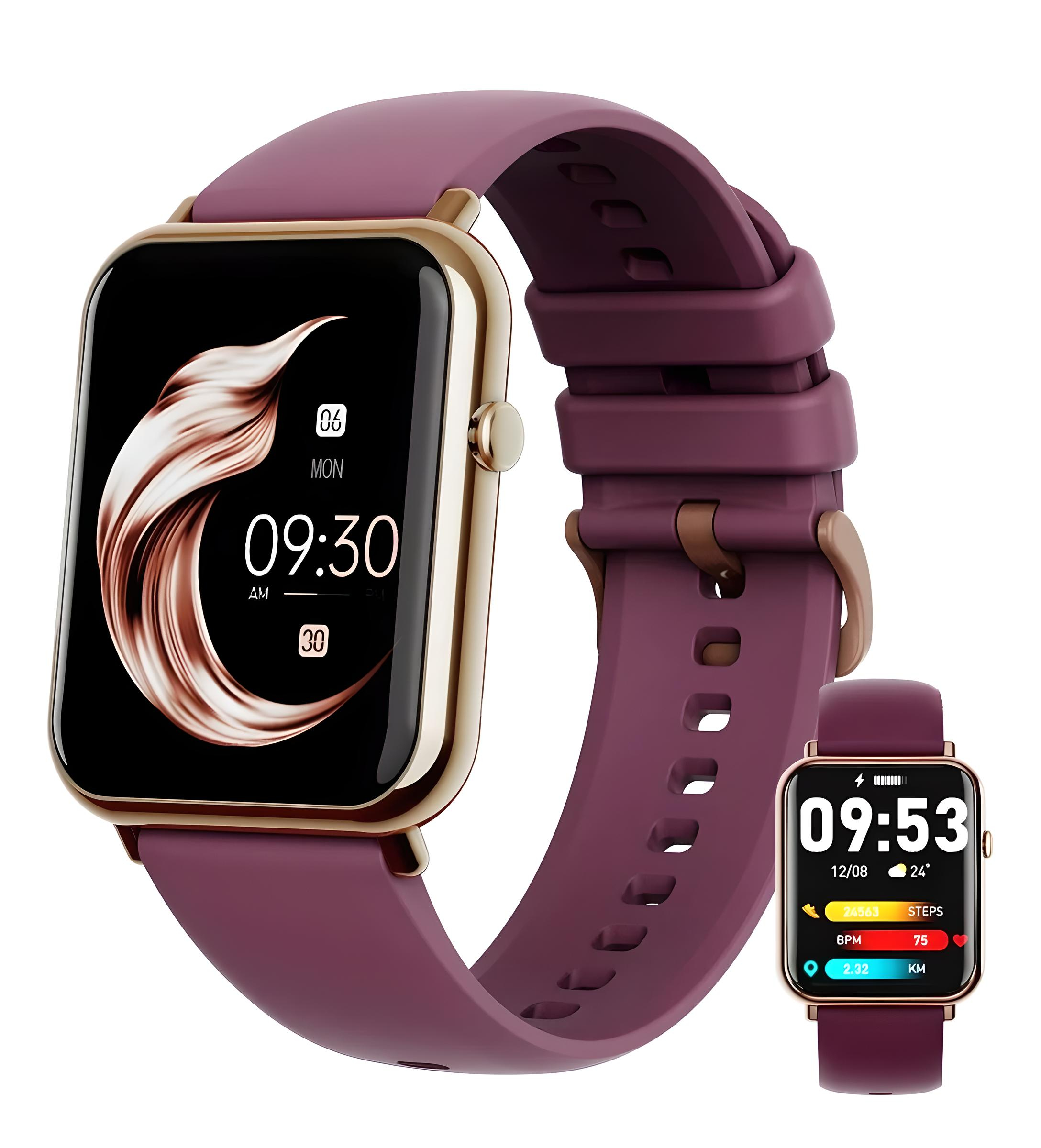 1.69'' Reloj Inteligente Smartwatch Mujer Con Impermeable