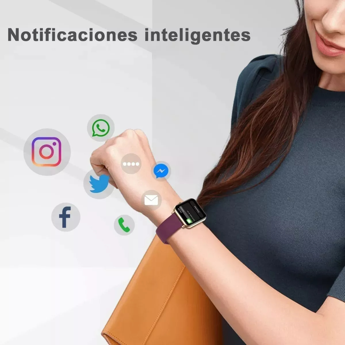1.69'' Reloj Inteligente Smartwatch Mujer Con Impermeable