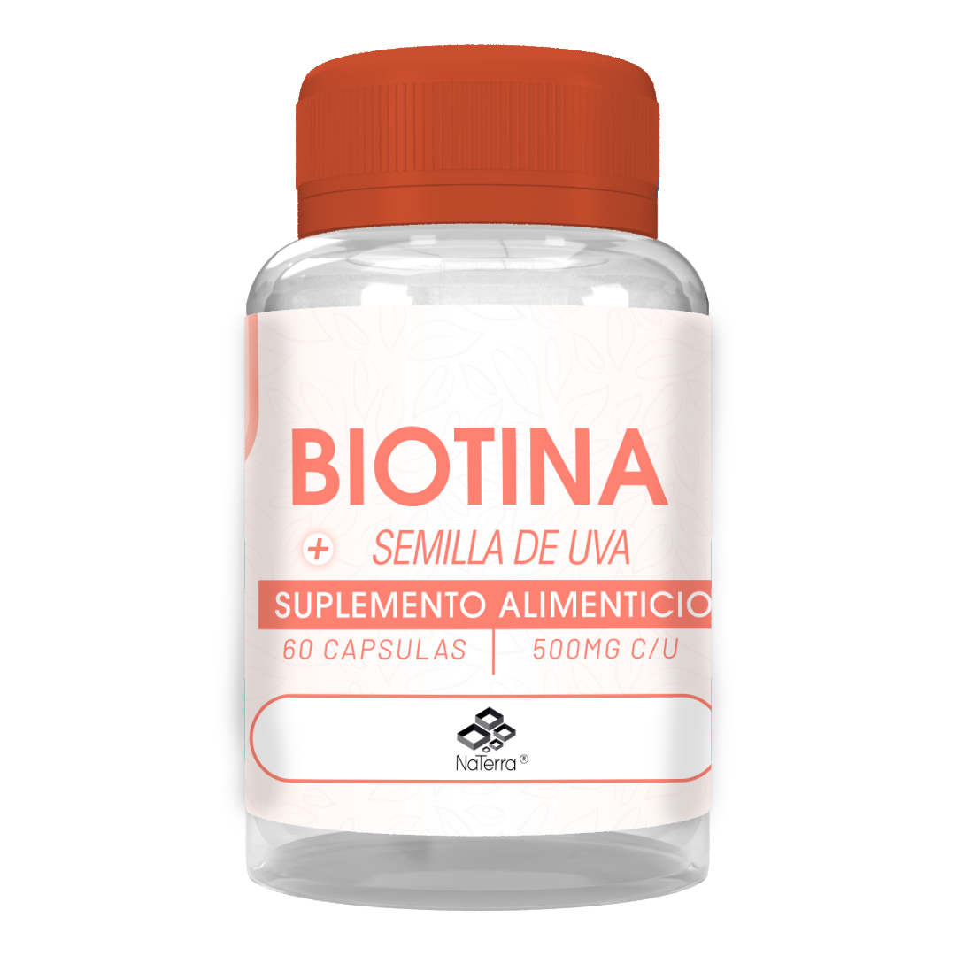 Biotina + Semilla de Uva 60 caps.