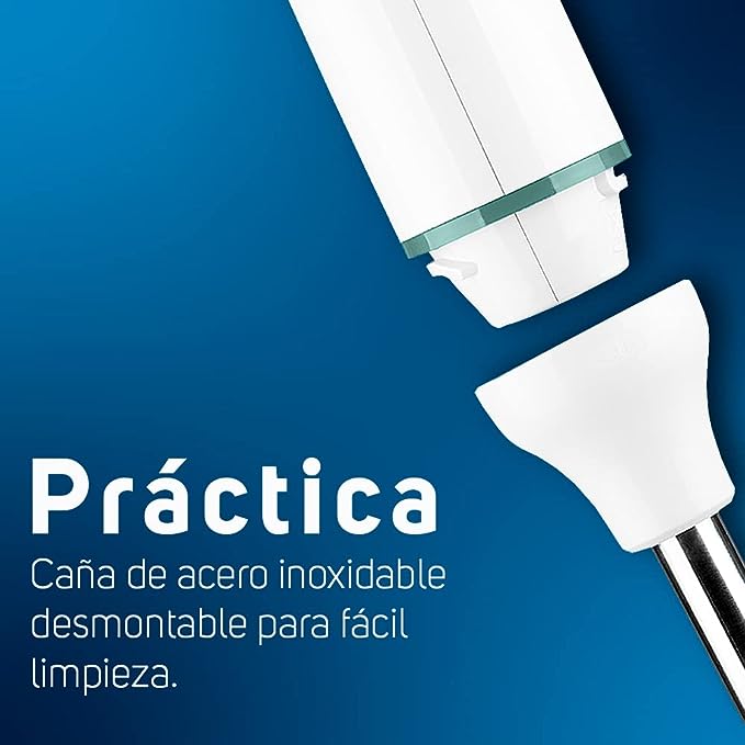 A TAURUS ROBOT 500 INOX Batidora de Inmersión 500 W | Acero Inoxidable | Caña Desmontable | Turbo Rotation System | Control Pulso | Diseño Ergonómico y Anti Salpicaduras