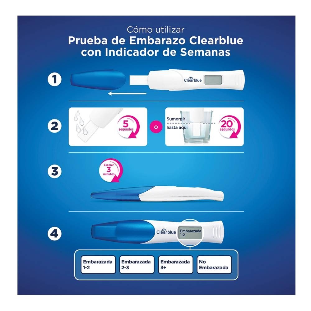 Clearblue Prueba De Embarazo Digital Caja Con 1 Pz