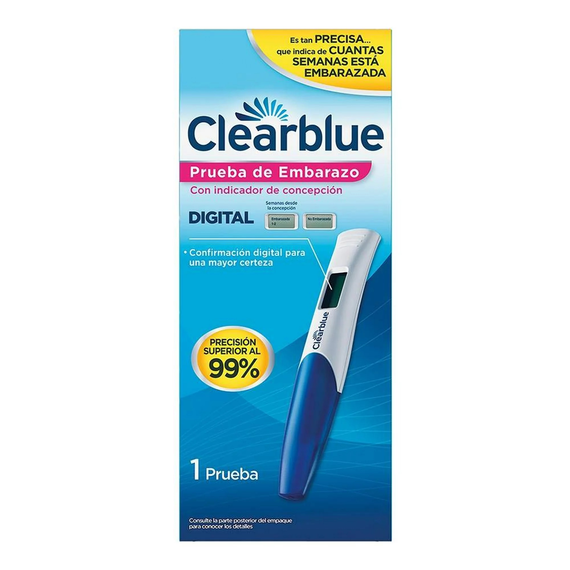 Clearblue Prueba De Embarazo Digital Caja Con 1 Pz