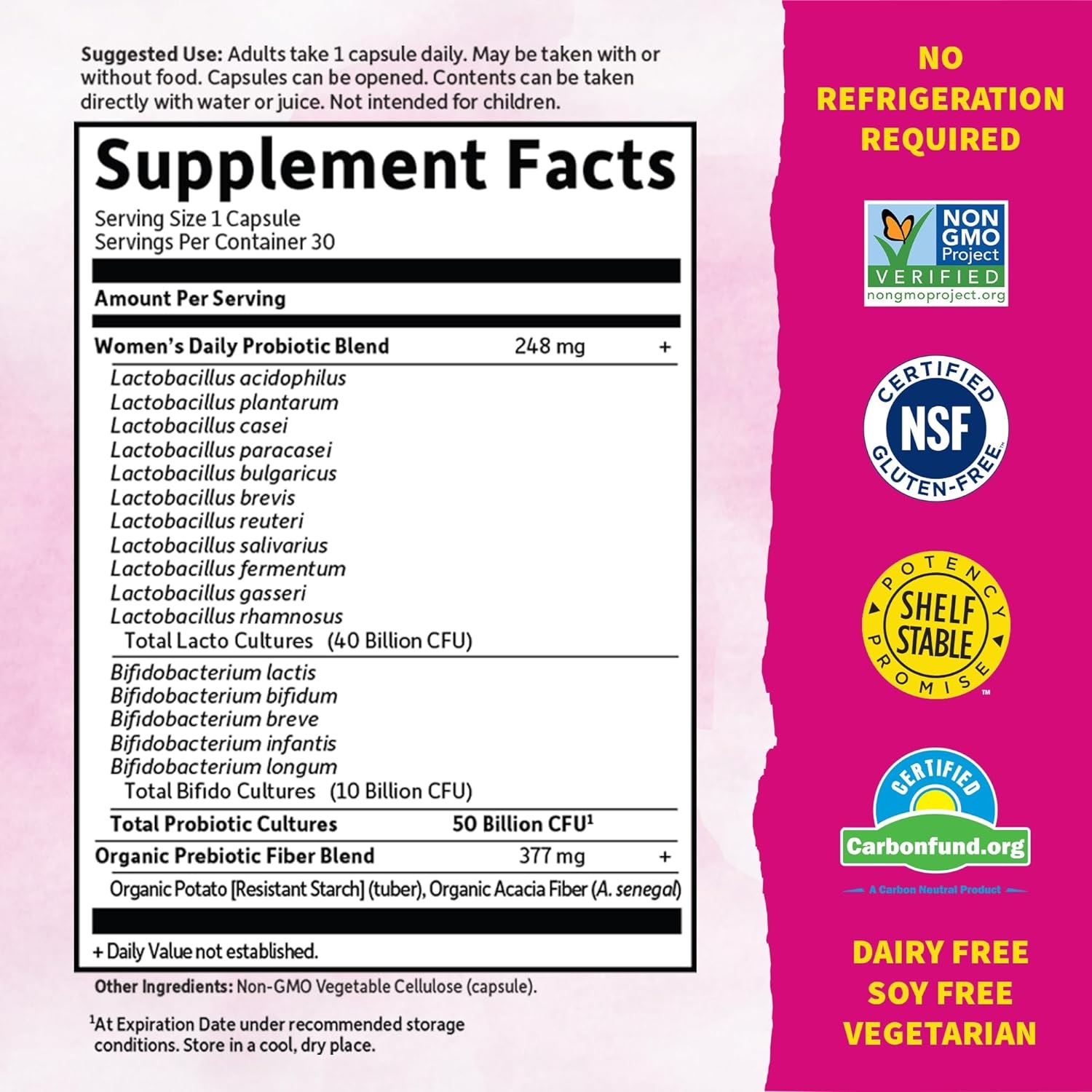 Garden Of Life Dr Formulated Probióticos Women's 50 Billones 30 Cápsulas