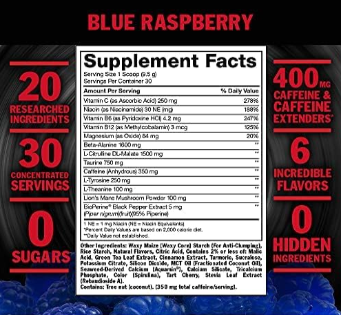 Pre Entreno Mutant Madness 225G 30 Serv.