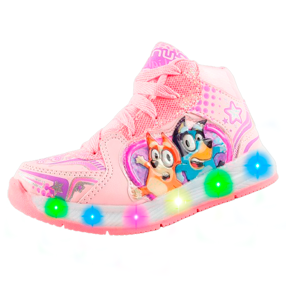 Tenis Niña Cachorros Blue Bingo Casual Moda Luces Leds 351-rp