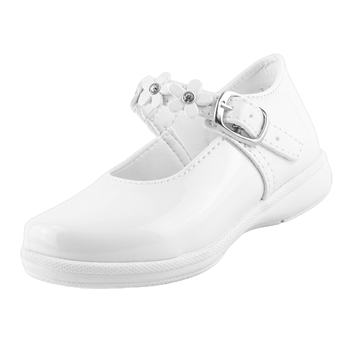 Zapato Niña Bebé Vestir Charol Blanco Arco Ortopédico Cómodo 679-cb