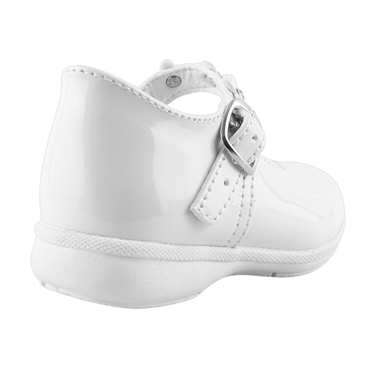 Zapato Niña Bebé Vestir Charol Blanco Arco Ortopédico Cómodo 679-cb