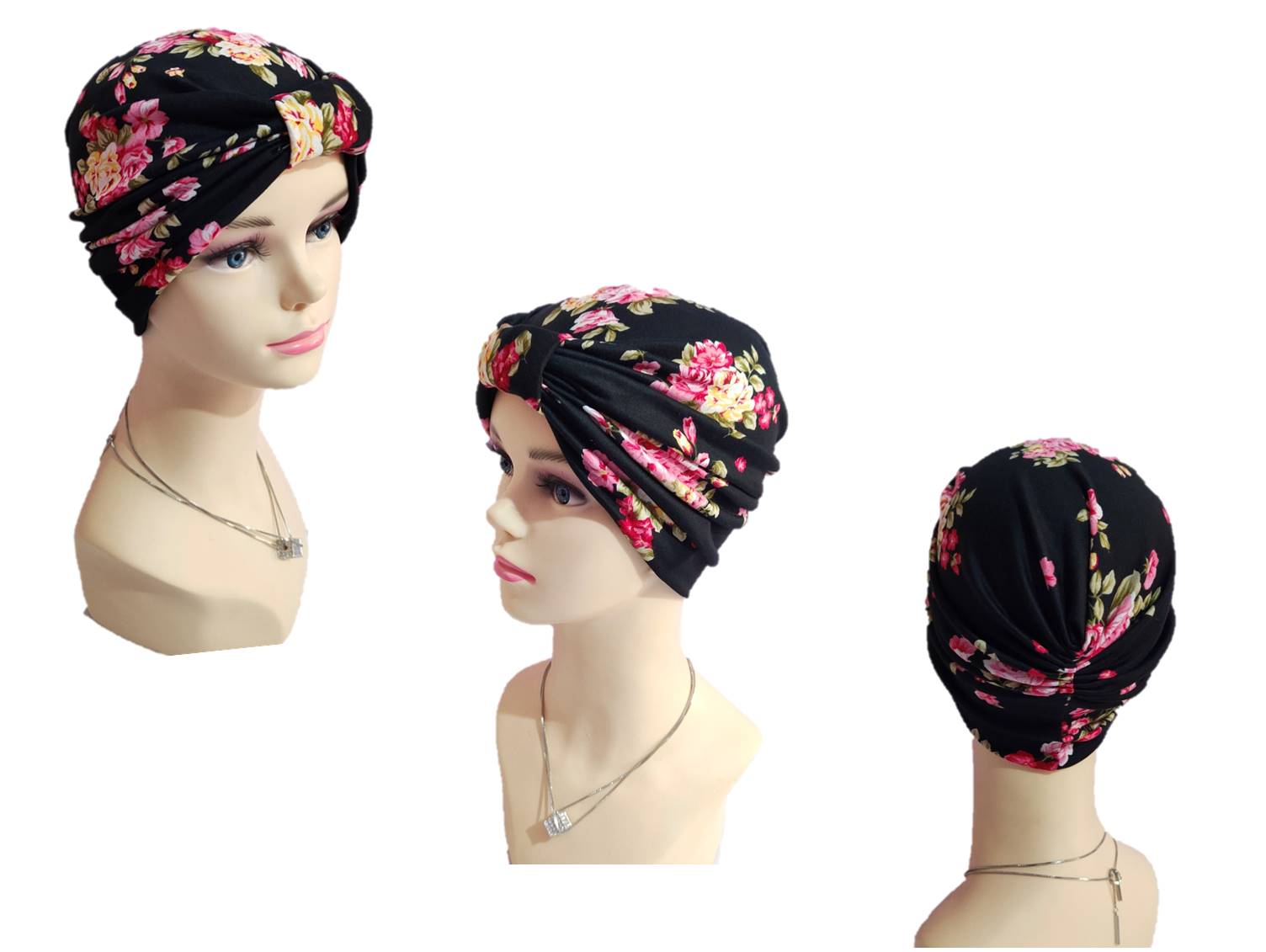 Turbantes para mujer - Turbante de pelo de tamaño universal-Turbante Gorro anudado para mujer- Diseño cómodo, fresco y elegante, uso diario (5 pzas)