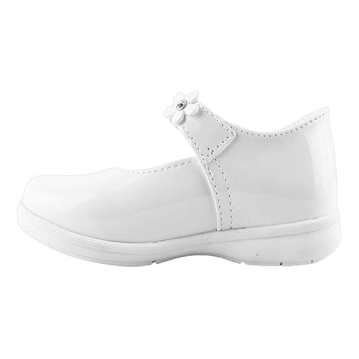 Zapato Niña Bebé Vestir Charol Blanco Arco Ortopédico Cómodo 679-cb